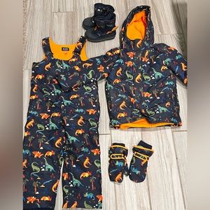 Dinosaur Snowsuit Set